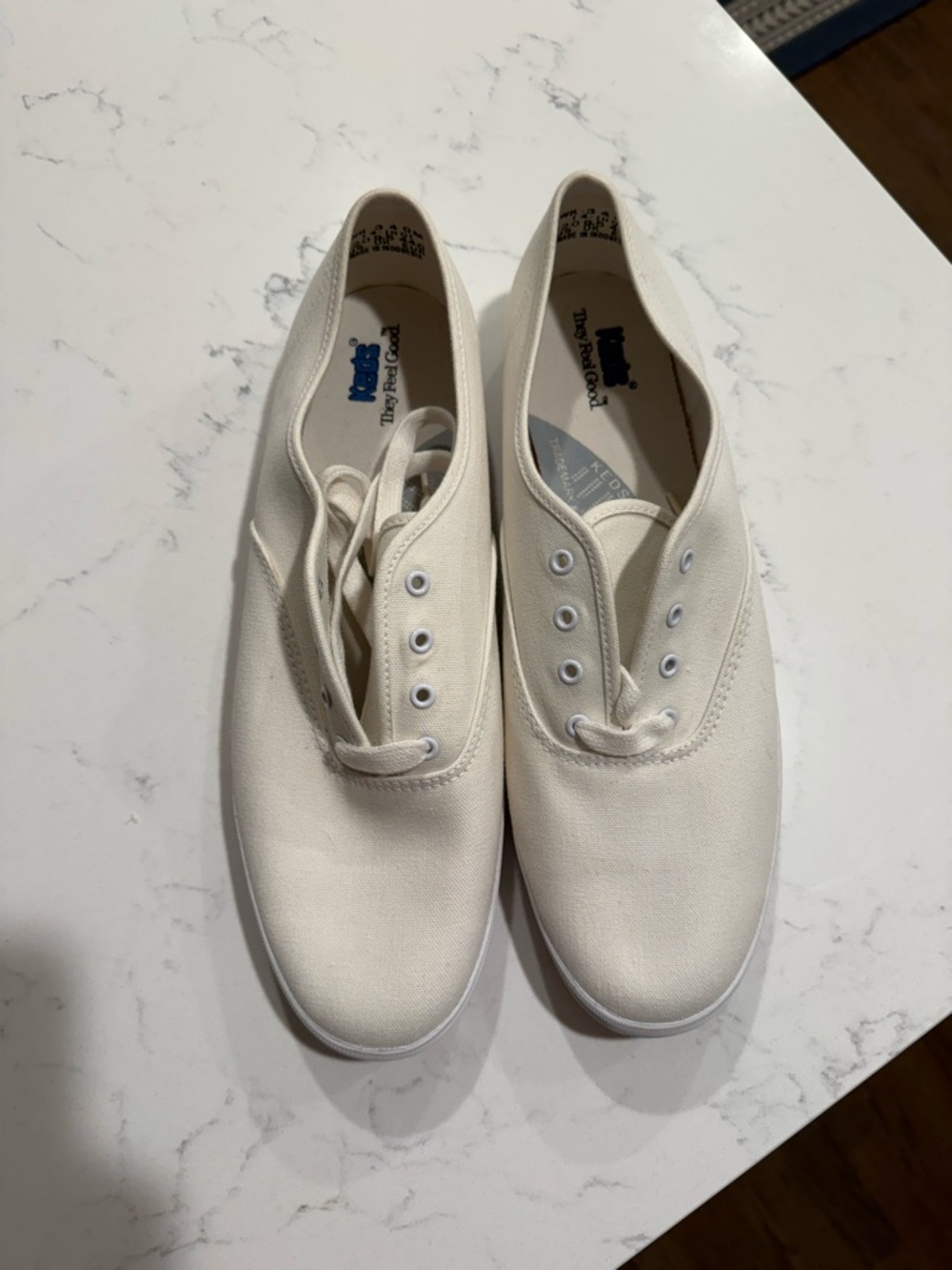 Vintage 90s  
Keds Woman’s Size 12 Canvas Natural White - Never been worn!!